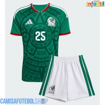 Camisa de time de futebol México Roberto Alvarado #25 Replicas 1º Equipamento Infantil Mundo 2026 Manga Curta (+ Calças curtas)